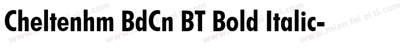 Cheltenhm BdCn BT Bold Italic字体转换